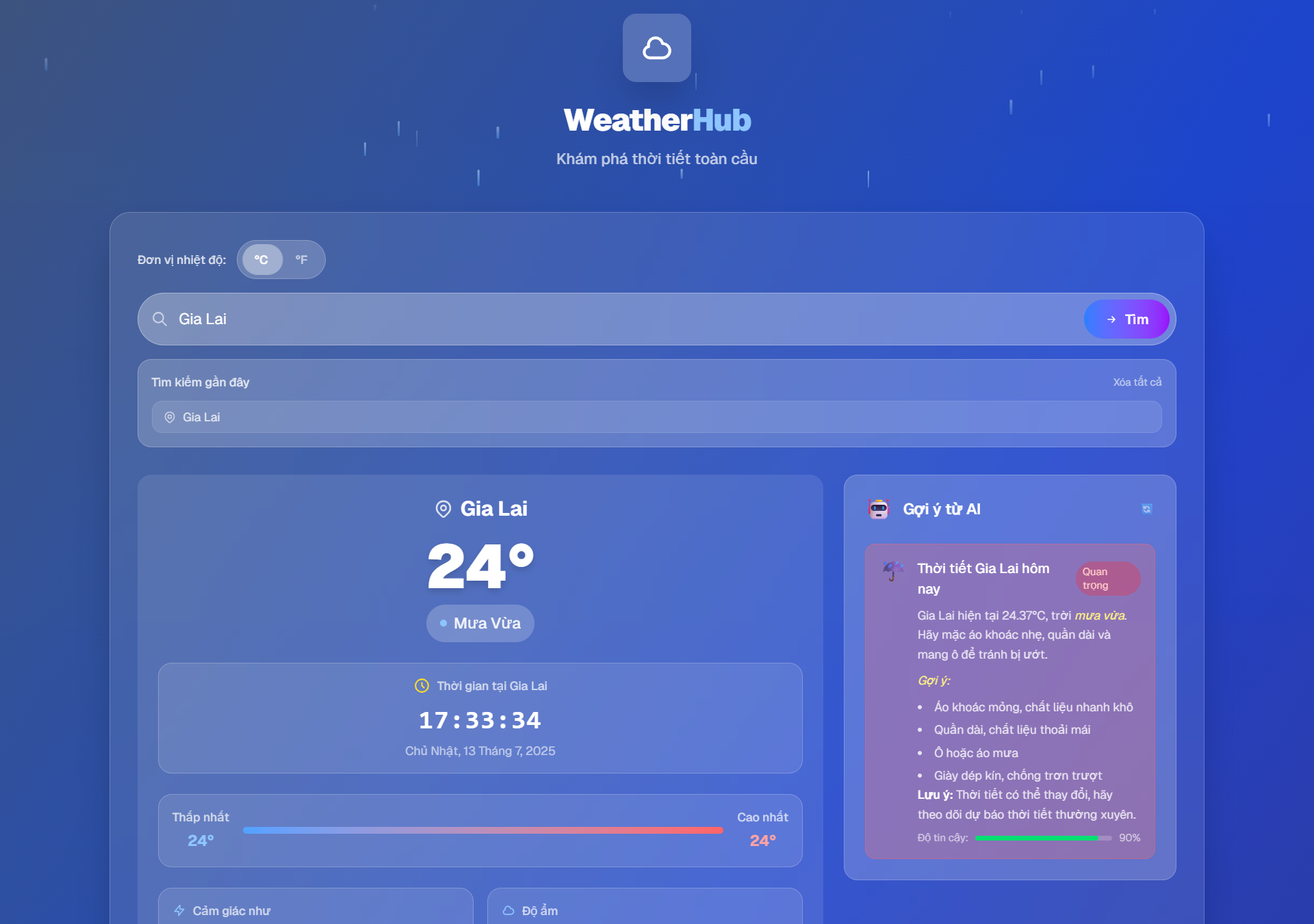 WeatherHub - Modern Weather Application preview